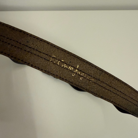 Vintage Women Navy Leather Belt - Picture 4 of 6